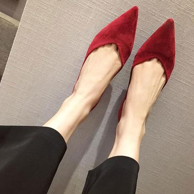 Schuhe für Frauen 2024 Flache Freizeitschuhe für Damen im Sommer, schicke und elegante Flats, spitze Zehenpartie, rot, sozial, elegant, heiß im Angebot