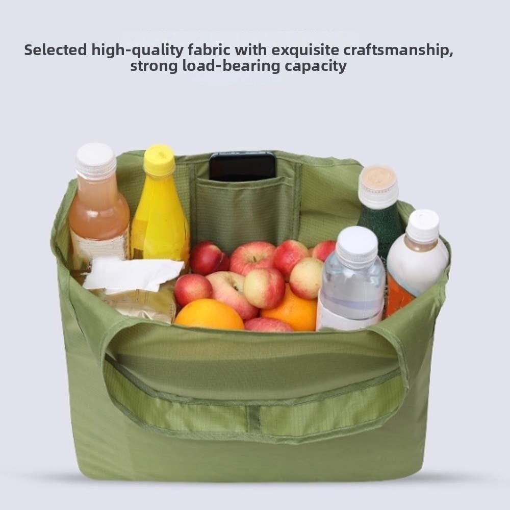 Multi-functional Folding Shopping Pouch Large Capacity Solid Color Shoulder Bag  Bag Hangings