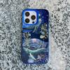 Space Ocean Whale Shark Phone Case For IPhone 16 15 14 Pro Max 13 11 12 Pro Max Mini 16 15 14 Plus Shockproof Laser Cover Fundas