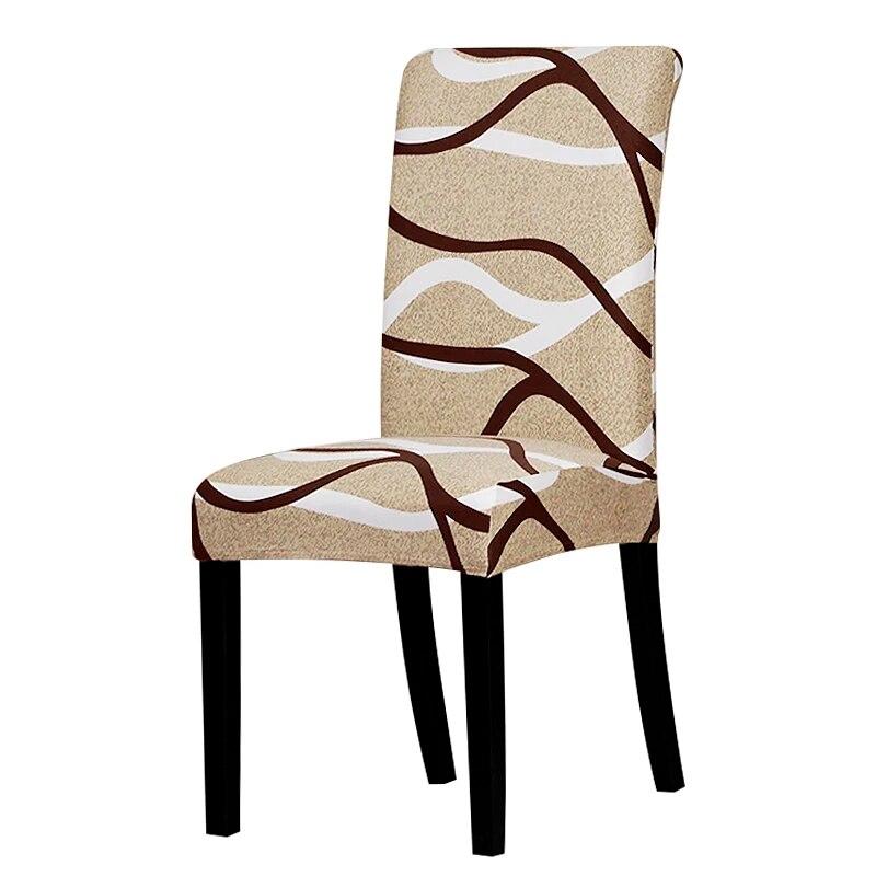 Spandex Wedding Chair Cover Lattice Floral Printed Seat Protector Slipcover for Hotel Banquet Housse De Chaise Dining Room Chair