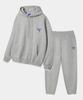 Dolphin Wave Apparel [Set] Dolphin Chain Embroidery Fleece Hoodie & Jogger Pants Melange Grey