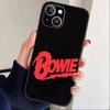 Singer D-David B-Bowie Phone Case For iPhone17,16,15,14,13,12 Plus,Max Soft Silicone Black Cover