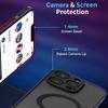 UYUXIO Magnetic Mobile Phone Case with Kickstand for iPhone 16 Pro Max 15 Plus 14 13 12 Mini 11 Cases Matte Cover with Holder