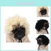 Adorável Peruca Preta Para Animal de Estimação Com Estilo Afro Divertido Para Festas de Halloween e Festivais