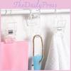 Functional Clear Multi Plastic Clip Hooks Bathroom Towel Hanging Organizer Tool