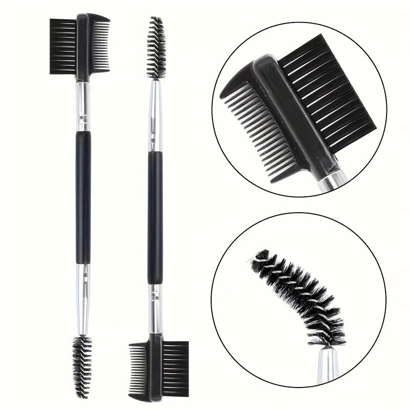 

2-Piece Set Of 3-In-1 Professional Eyebrow And Eyelash Shaping Tools - Double-Ended Brush, Used For Curling Eyelashes For A Long, Beautiful Lash Curl чёрный