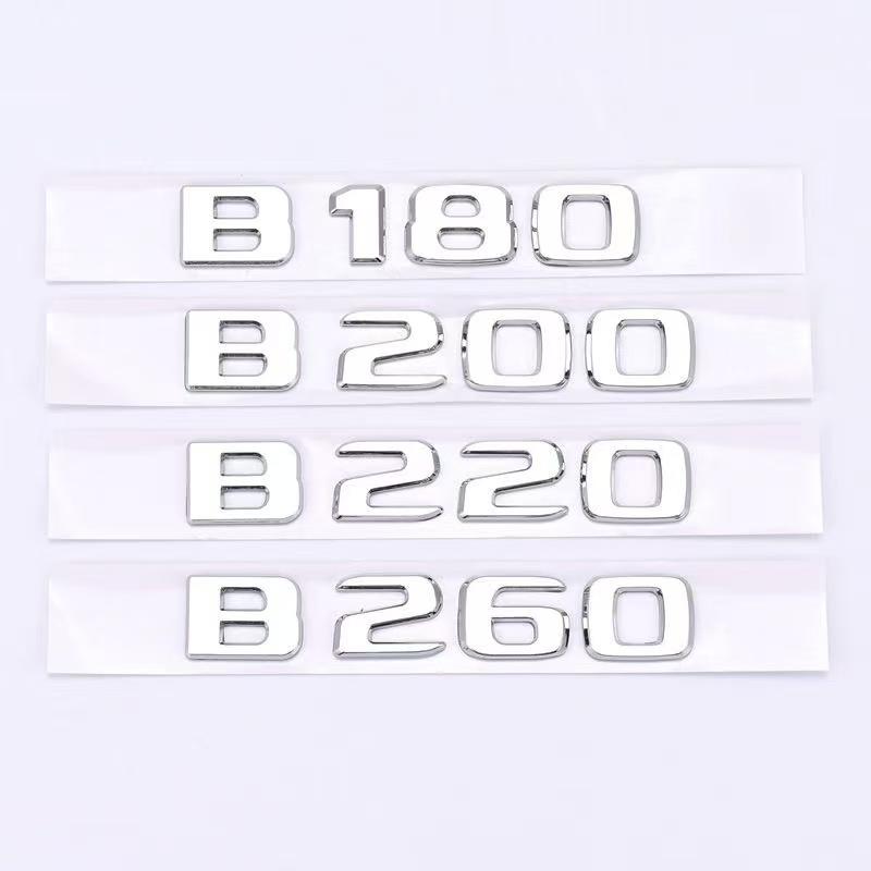 Gloss Black Rear Trunk Emblem Badge For Mercedes-Benz B180 B200 B220 B260 3D Logo Sticker Replacement Car Styling Accessories OB1
