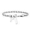 Vnox Unisex Cuban Chain Bracelets for Men Women, Religion Charm Cross Bracelet,Never Fade Wheat Figaro Rope Link Chain Wristband