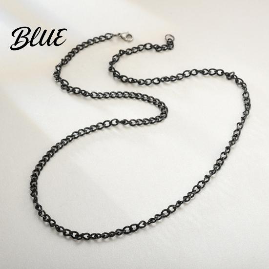 Minimalist Necklace Chain for Men Women Black Thin