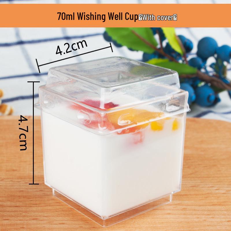 High-Stemmed Disposable Transparent Cup for Desserts, Pudding, Milkshakes, Mousse, Ice Cream, Red Wine, or Champagne.