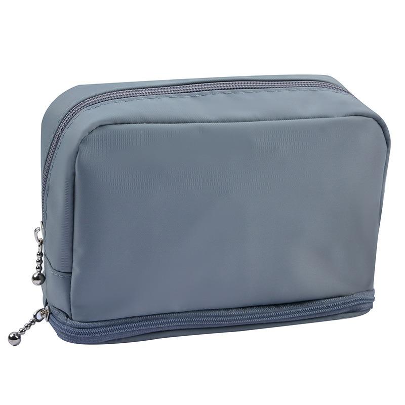 Large Capacity Double Layer Portable Travel Women Cosmetic Storage Bag
