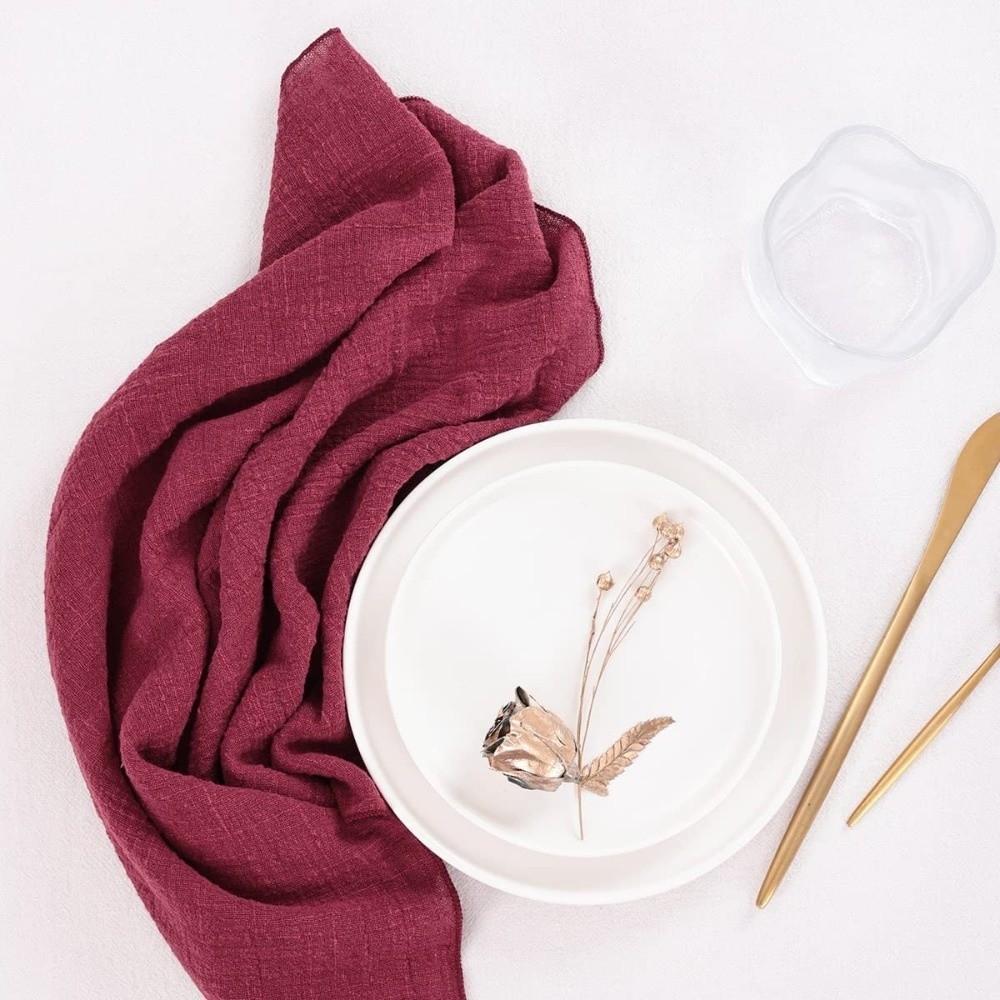2PCS Soft Lock Edge Napkins Minimalist Gauze Napkins Table Towels Bamboo Knot Napkins  Table Setting