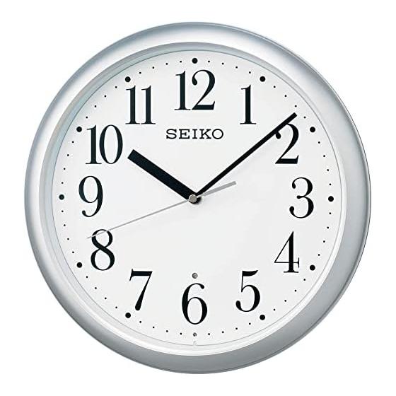 Seiko Clock Wall Clock Office Type Radio Analog Silver Metallic KX218S