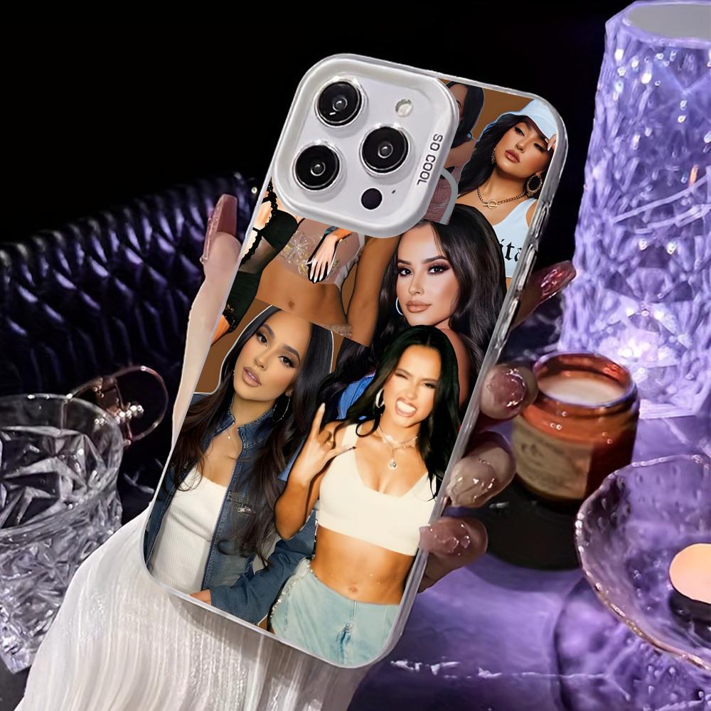 

Fashion Becky G White Translucent Mobile Phone Case for iPhone 17 16 15 14 13 12 11 X XR XS Air Pro Max Plus Colorful Cover iPhone Air