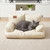 Cool Pet Bed Sofa Waterproof Anti-Scratch Dog Cushion with Pillow Backrest Indoor Pet Couch for Cat Small Medium Dogs Sleeping