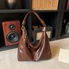 Fashion Solid PU Zipper Concise Shoulder Bags High Quality Sweet Youth Tote Bags for Women Popularity Designer Style Handbags