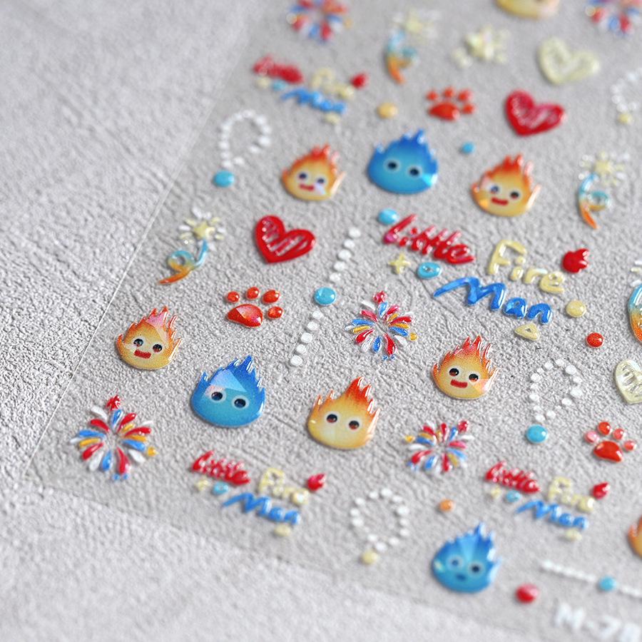 

TENSOR Cartoon Fireman Nail Stickers - M782 Jelly Gel Series