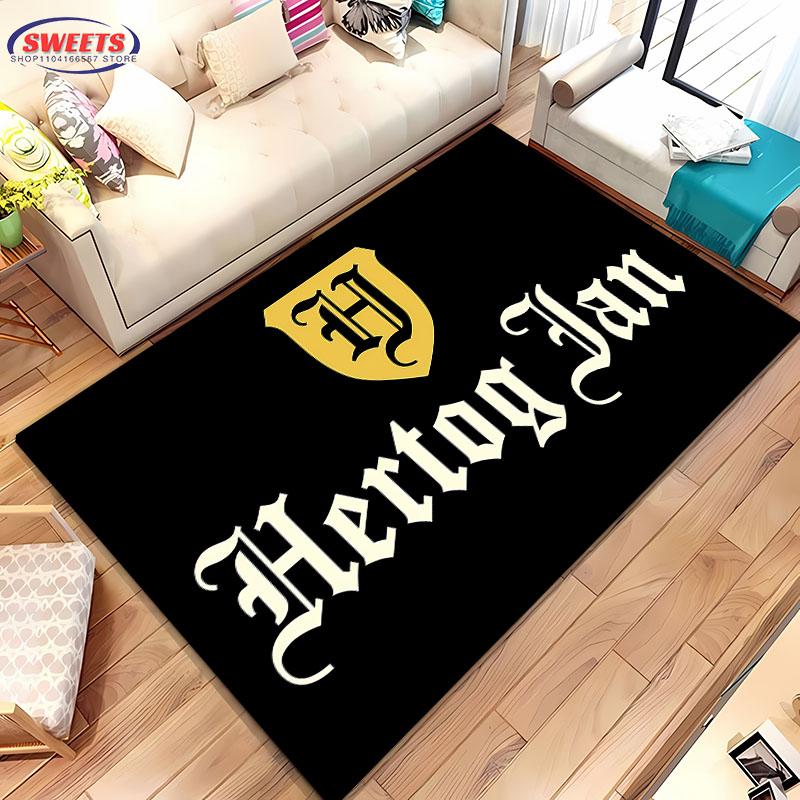 3D Printing H-Hertog Jan LOGO Large Carpet for Home Living Room  Kids Bedroom Mat Sofa Doormat Kitchen Floor Rug Anti-slip Decor
