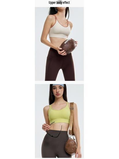 Women's Shockproof Sports Bra - Stylish Back Yoga Vest with Fixed Cup for Pilates and Fitness