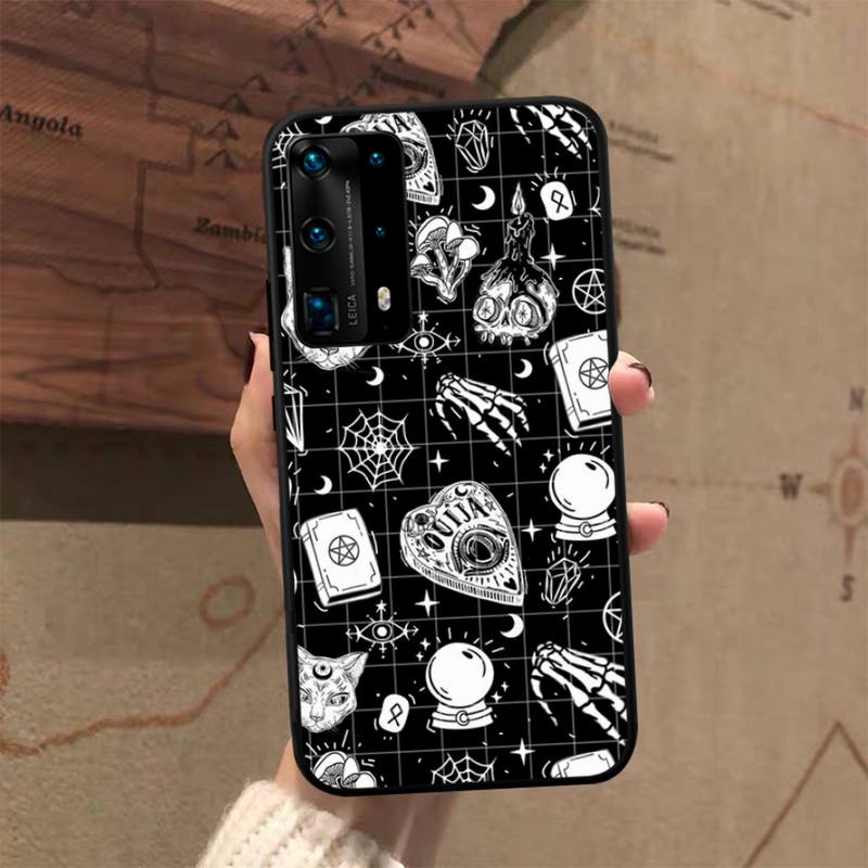 Witches Moon Tarot Witch Ouija Phone Case for Huawei P50 P40 E P30 P20 Pro P10 Lite P Smart Y6 Nova3E Honor10 Cover