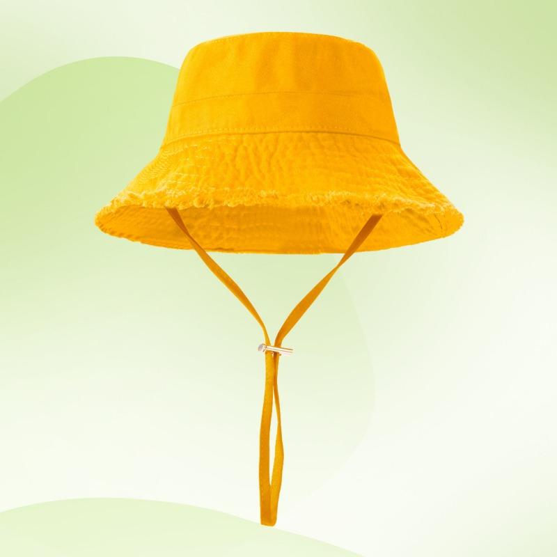 Raw Edge Red Bucket Hat Women's Summer Versatile Thin Big Brim Showing Small Face Outdoor Basin Hat Tide