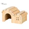 Hamster Platform Villa Double Layer Harmless Pet Toy Solid Wood Dwarf Hamsters House Climbing Play Hut Chews for Home