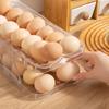 Eggebeholder til kjøleskap Stor kapasitet Eggehylleholder Plassbesparende Kjøleskap Eggeorganisator Rullende eggdispenser Egg