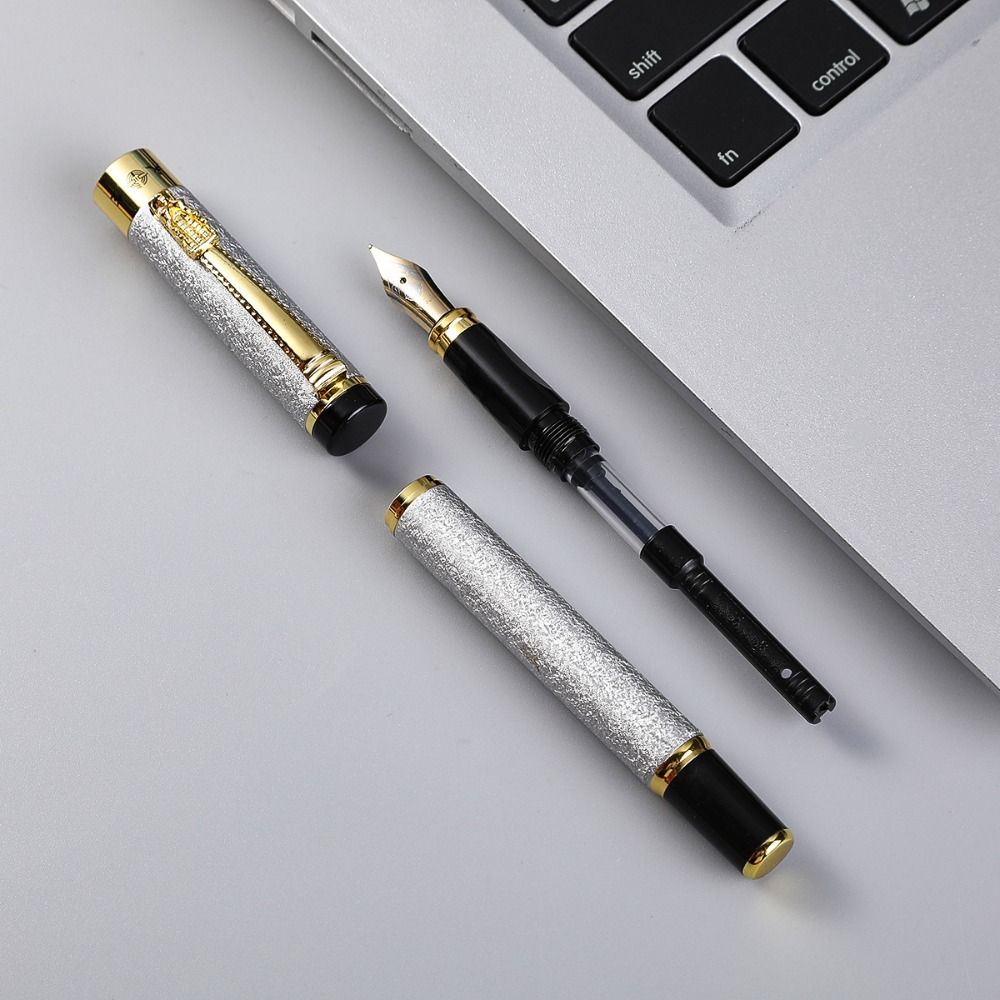 0.7mm Metal Fountain Pen Exquisite Students Stationery 6 Color Artist's Calligraphy Pen  Signing