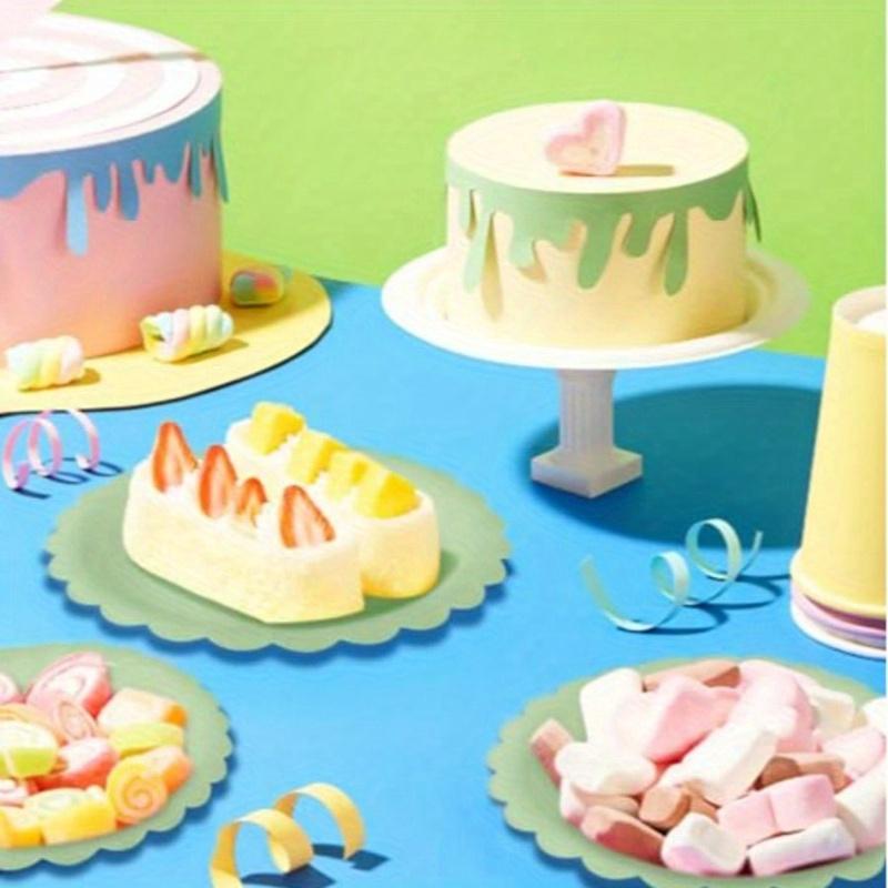 Hellblaue Pappteller 7 Zoll Babyblau Gezackte Teller Einweg-Essteller für Hochzeit Dusche Geburtstagsparty Dessertteller