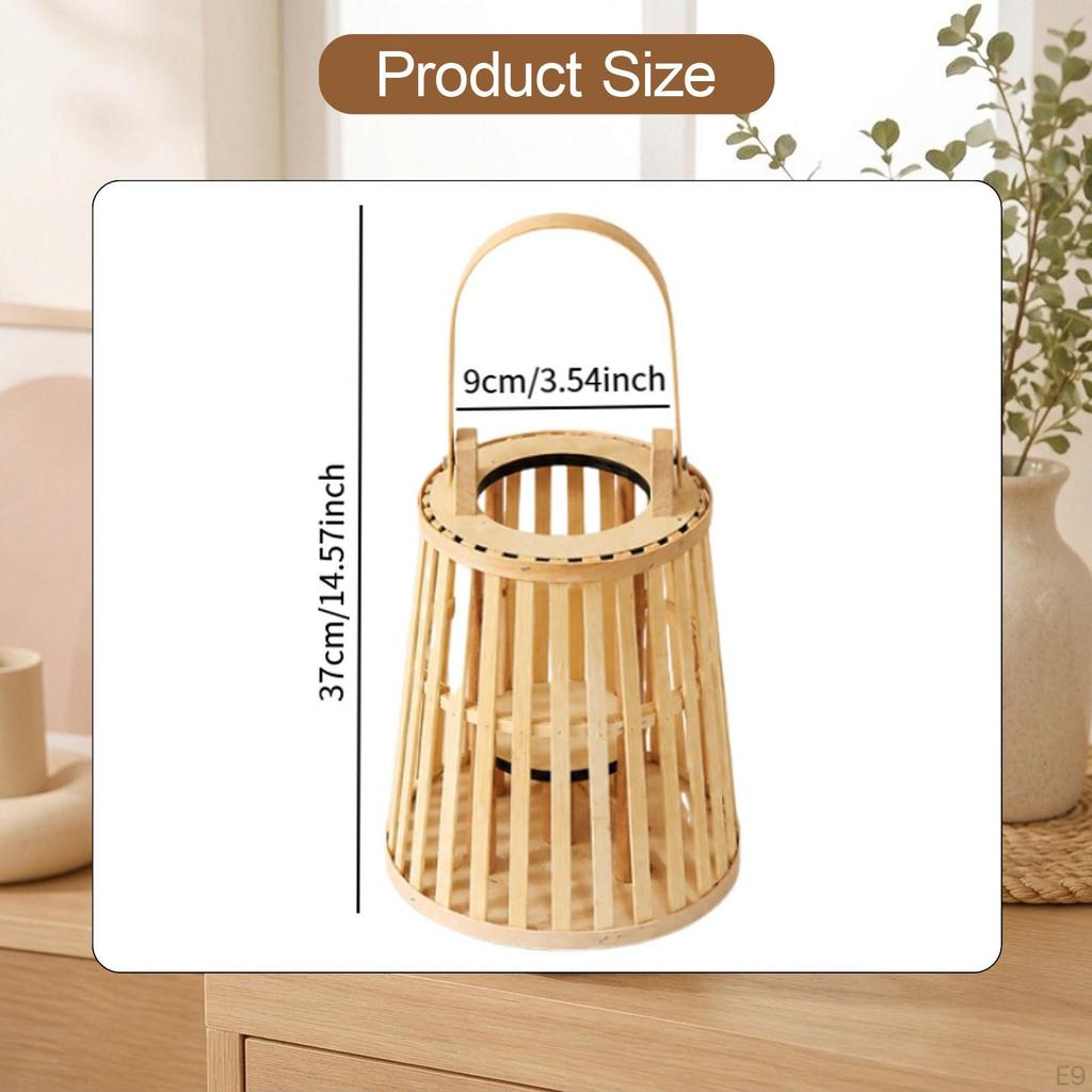 Decorative Handwoven Candle Holder Modern for Wedding Kitchen Indoor Outdoor A