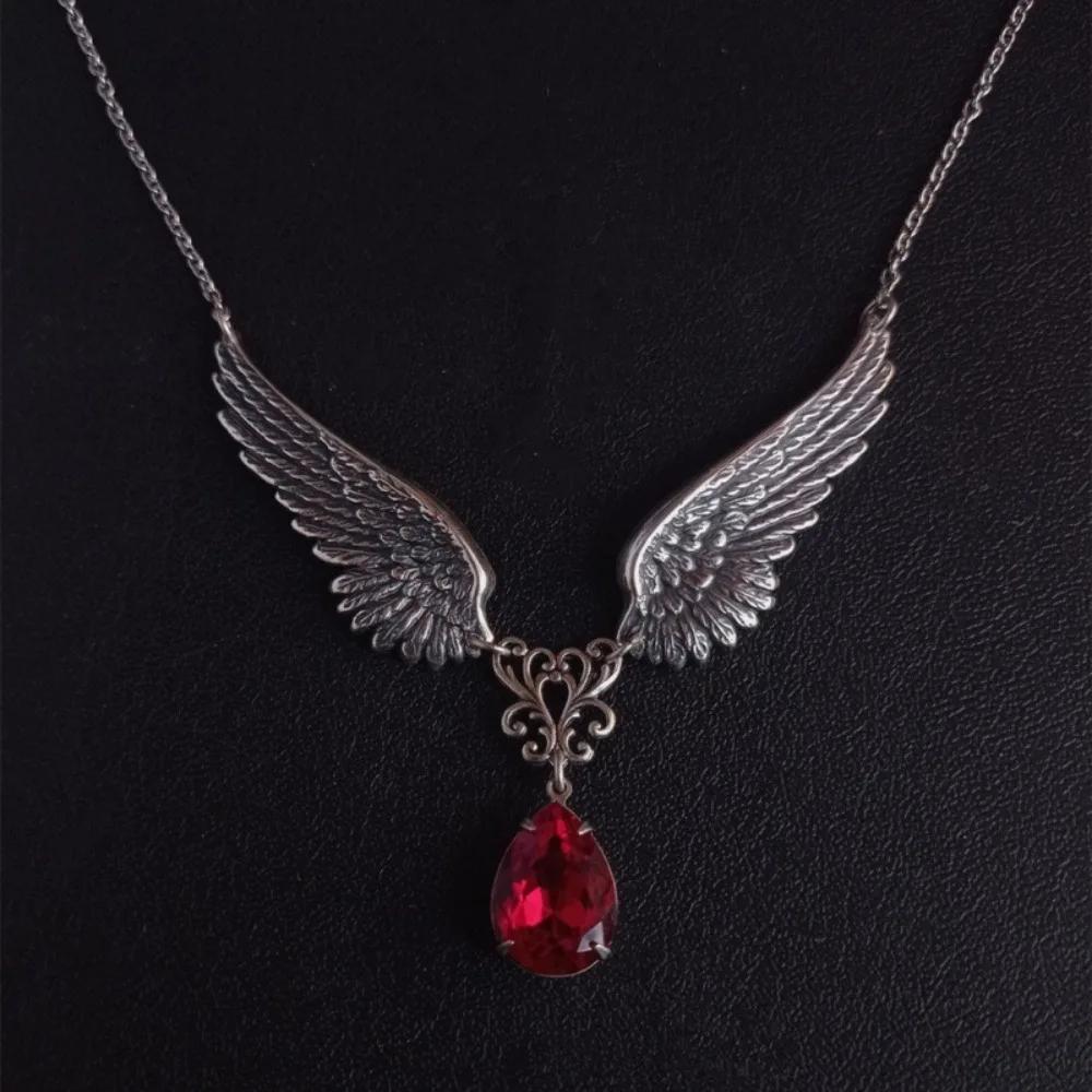 

1pc Angel Wing For Men Women Necklace Pendant Elegant Jewelry червоний