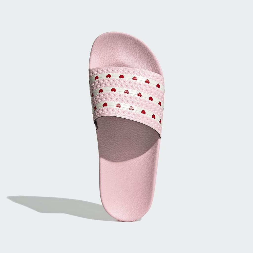 adidas Adilette Slides JQ8575 Unisex Originals Sandals Clear Pink / Off White / Better Scarlet
