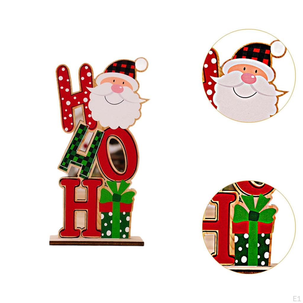 Christmas Wooden Letter Ornament Decoration Craft Gift Decorative Tabletop for