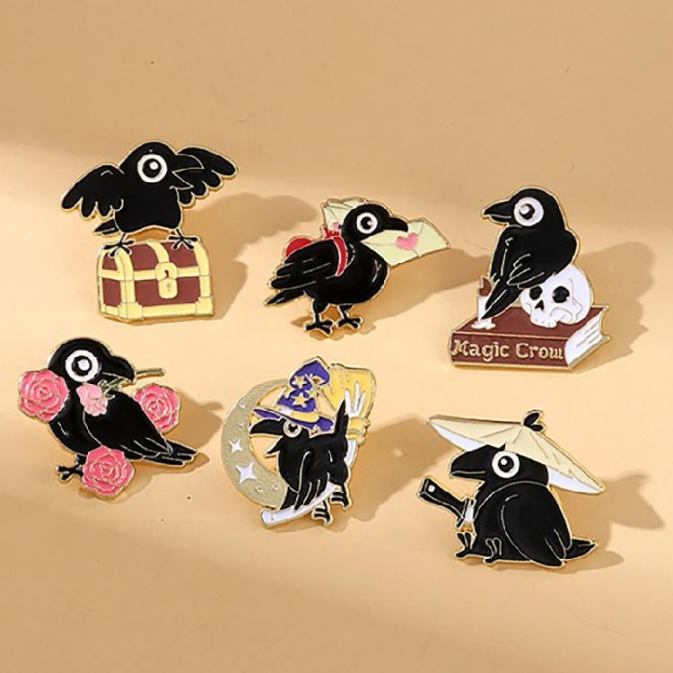 Fashionable Sophisticated Crow Brooch Versatile Jewelry Accessory Portable for Apparel and Headwear Daily Use Items