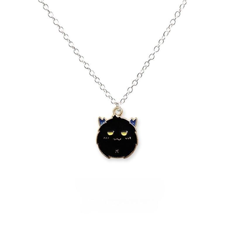 

CUCU модное милое ожерелье с подвеской в ​​виде маленького дьявола, ожерелье с мультяшным кроликом для женщин, украшение для свитера, ювелирные изделия, подарки 1 PC чёрный