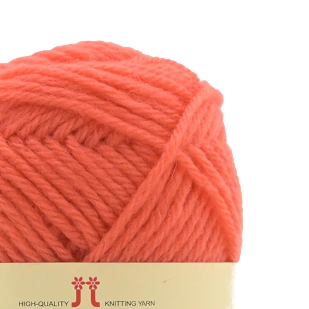 HAMANAKA Wanpaku Dennis Knitting Yarn Worsted Weight Col. 66 Salmon Pink 50g Machine Washable Wool Acrylic Blend