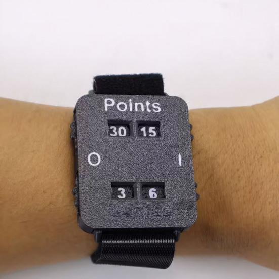 Handgelenk-Punktezähler Manuelle Zifferblattanzeige Anzeigetafel mit Armband Tragbarer Punktezähler Zählt Punkte für Pickleball Tennis Schläger Und Padel