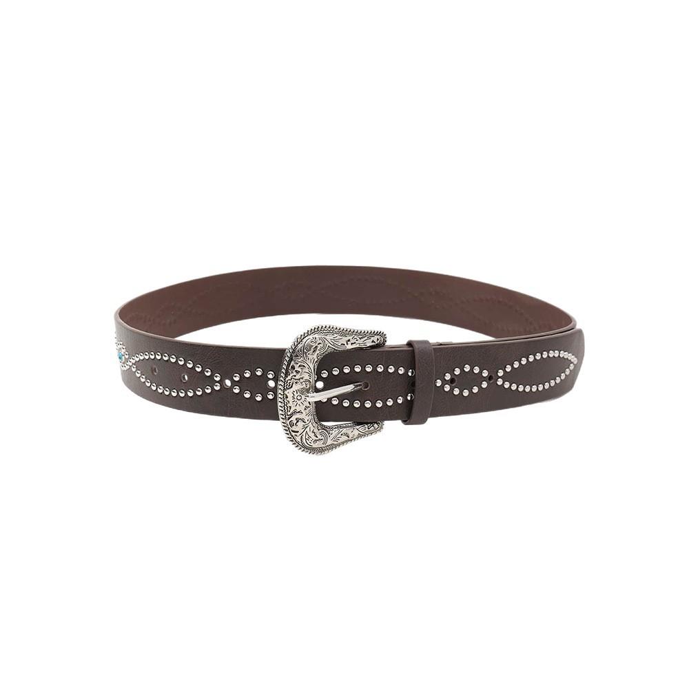 Trendy Retro Inlaid Gem Belt Female, Punk Style Personality Hottie Decorative Belt