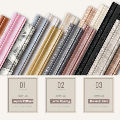 New 3D Wall Skirting Border Self Adhesive Waterproof Wall Stickers Door Frame Decoration TV Background Wall