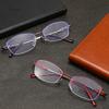 Unisex Titanium Alloy Rimless Reading glasses , Women High Definition Anti Fatigue Ultralight Frameless Presbyopia Eyewear