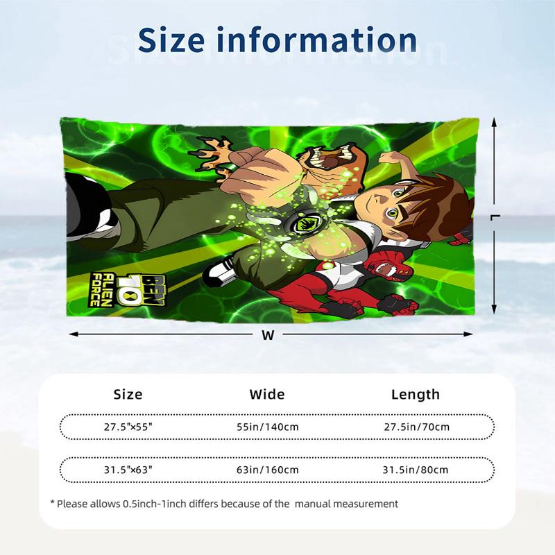 Ben10 Beach towels also serve as bath towels summer essential a musthave for the outdoors the beach and the pool
