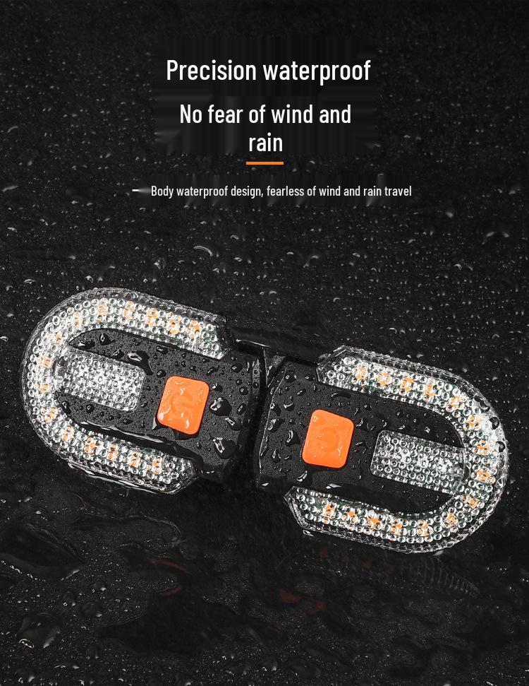 Bicycle USB Rechargeable Wireless Turn Signal Tail Light for Night Riding