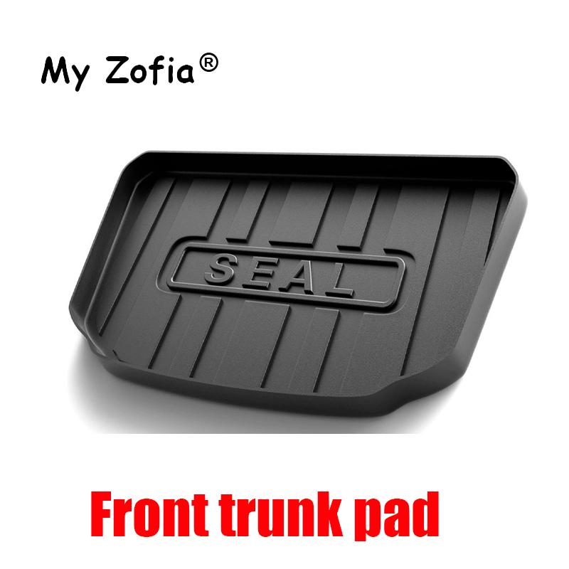 Car Front Rear Trunk Mats For BYD Seal EV 2023 2024 2025 Trunk Mat Waterproof Non-slip Pad Dustproof Storage Pads Accessories