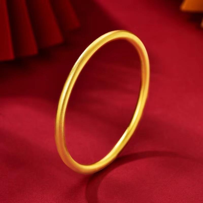Fashionable Bracelet For Women Round Minimalist Elegant Gold Color Bangle Luxury Accessories Popular Jewelry