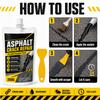 Asphalt Crack Repair Flexible Sealant Paste Strong Bond Waterproof Weather Resistant Quick Repair for Driveways Parking Lots Roads Sidewalks 200G