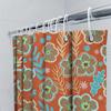Rustic Floral Shower Curtain Orange Blue Print Bath Decor Fabric Waterproof Home Decoration 72x84 In (180X213 CM)