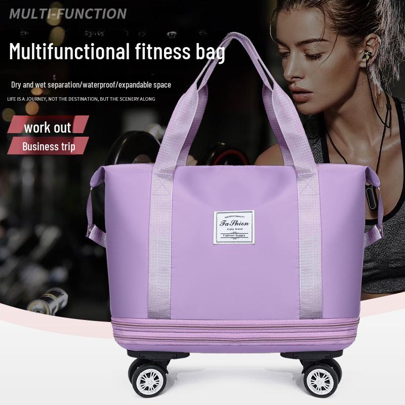 Bolsa Esportiva Versátil: Separação de seco/molhado, ioga, mensageiro, viagem de grande capacidade com rodas