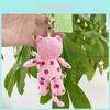 Cute Adorable Pink Polka Dot Plush Cat Keychain Doll Toy For Kids And Collectors