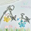 Y2K Aesthetic Butterfly Keychain Korean Sweet Girly Keyring Trendy Bag Pendant Key Hanging Decoration Girls Gift