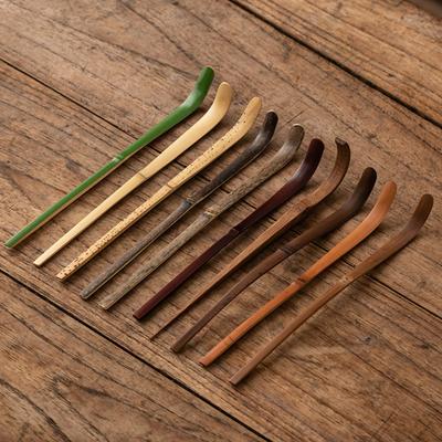 Cuillère à thé en bambou chinois Cuillère à bâtonnets à feuilles de thé traditionnels Cuillère Matcha Service à thé Cérémonie du thé pour la décoration Accessoires de table Outil Nouveau
